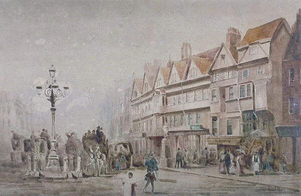 View east along the south side of Holborn and Stable Inn, London, 1860. Artist