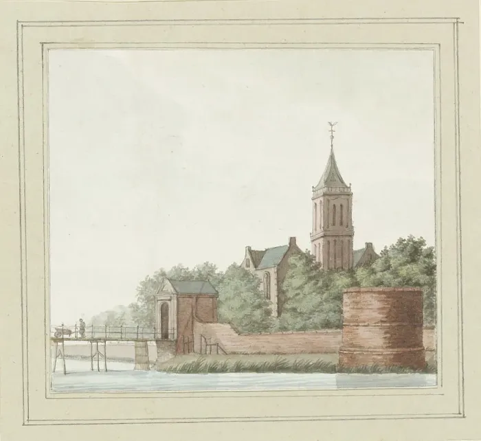 Framed Print : View of Edam, c. 1757. Creator: Anon Framed Print : View of Edam, c. 1757. Creator: Anon