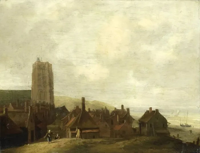 Framed Print : View of Egmond aan Zee, 1660-1708. Creator: Ludolf Bakhuizen Framed Print : View of Egmond aan Zee, 1660-1708. Creator: Ludolf Bakhuizen