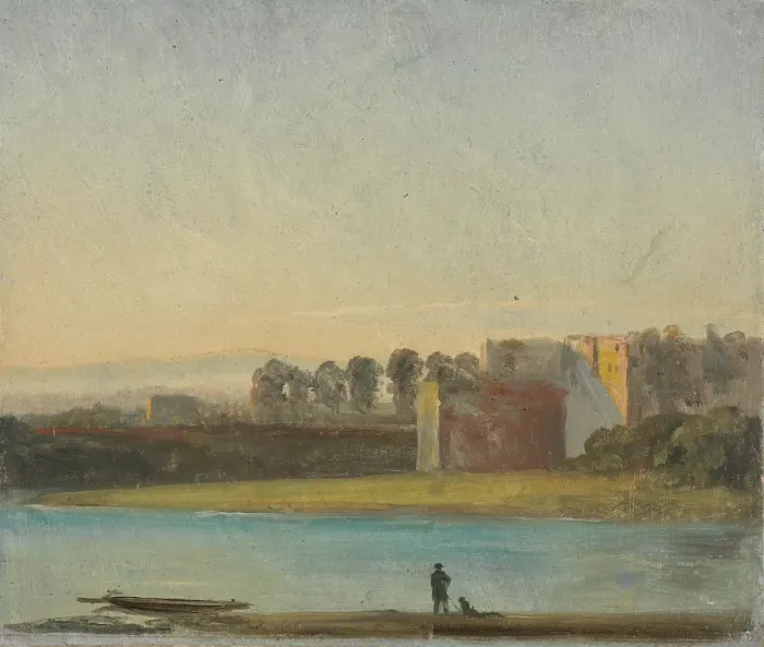 Framed Print : View over the Elbe, probably 1830. Creator: Johan Christian Dahl Framed Print : View over the Elbe, probably 1830. Creator: Johan Christian Dahl