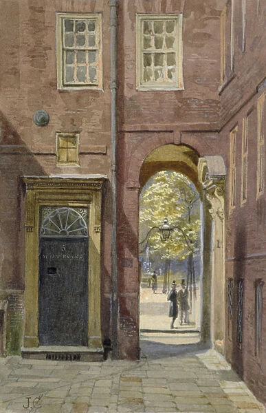 View of Elm Court, Inner Temple looking towards Middle Temple, London, c1880. Artist