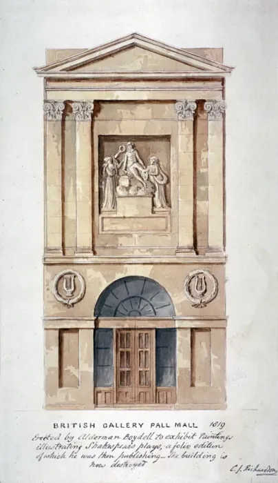Framed Print : View of the entrance to the British Institution, Pall Mall, Westminster, London, 1819 Framed Print : View of the entrance to the British Institution, Pall Mall, Westminster, London, 1819