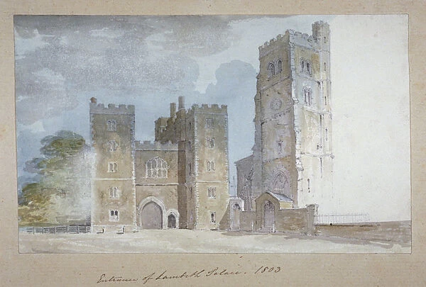 View of the entrance to Lambeth Palace, London, 1803