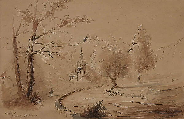 View of an Estate, mid 19th century. Creator: Alfred Jacob Miller
