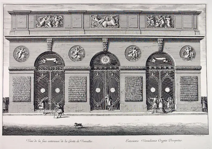 Framed Print : View of the exterior facade of the Thetys Grotto of Versailles, 1672 Framed Print : View of the exterior facade of the Thetys Grotto of Versailles, 1672