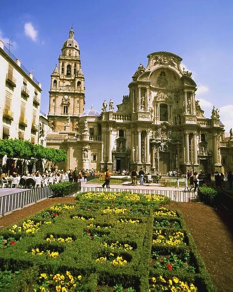 View of the facade of the Cathedral of Murcia, designed by Jaume Bord, made between 1736