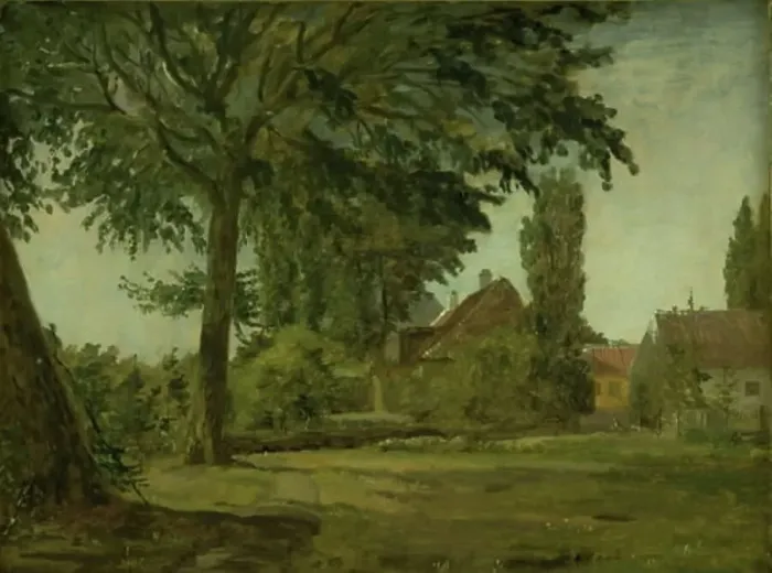 Framed Print : View of Falkonerallé outside Copenhagen, 1845-1847. Creator: Christen Kobke Framed Print : View of Falkonerallé outside Copenhagen, 1845-1847. Creator: Christen Kobke