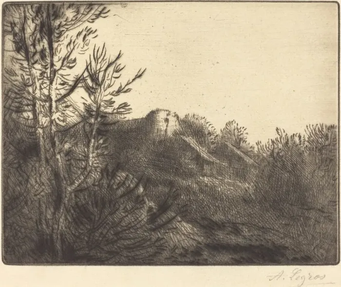 Framed Print : View of a Farm (La ferme de Valoux). Creator: Alphonse Legros Framed Print : View of a Farm (La ferme de Valoux). Creator: Alphonse Legros