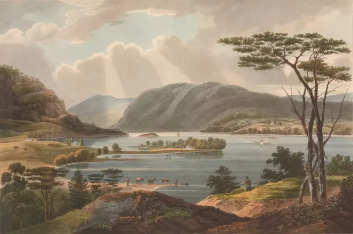 Framed Print : View from Fishkill Looking To West-Point (No. 15 of The Hudson River Portfolio), 1825 Framed Print : View from Fishkill Looking To West-Point (No. 15 of The Hudson River Portfolio), 1825