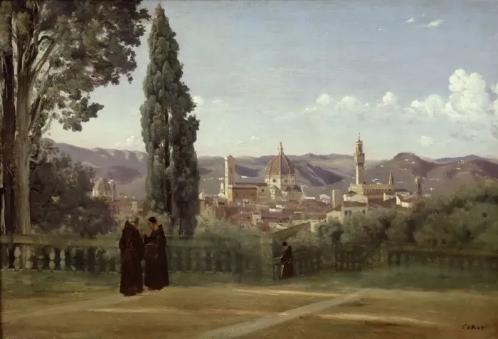 Framed Print : View of Florence from the Boboli Gardens, ca 1835-1840 Framed Print : View of Florence from the Boboli Gardens, ca 1835-1840
