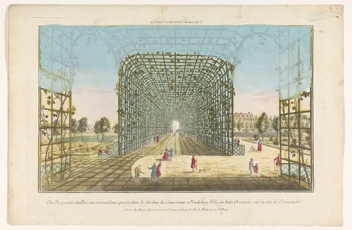 Framed Print : View of the foliage of the Governor's garden in Pondicherry, 1735-1805. Creator: Unknown Framed Print : View of the foliage of the Governor's garden in Pondicherry, 1735-1805. Creator: Unknown