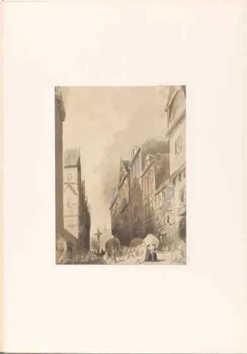 Framed Print : View in a foreign city, 1880. Creator: Jan Diederikus Kruseman Framed Print : View in a foreign city, 1880. Creator: Jan Diederikus Kruseman