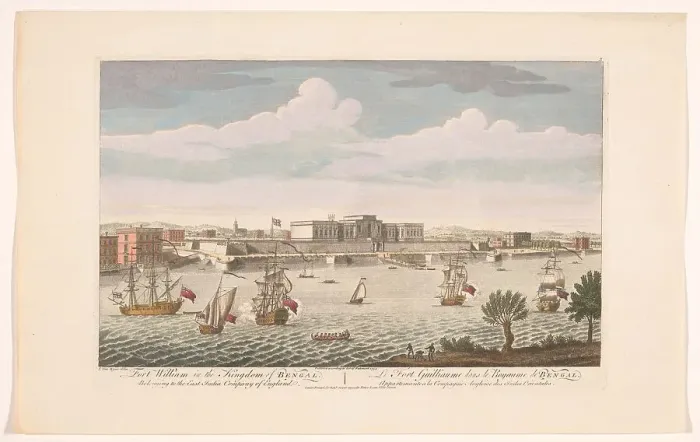 Framed Print : View of Fort William at Calcutta, 1754. Creator: Anon Framed Print : View of Fort William at Calcutta, 1754. Creator: Anon