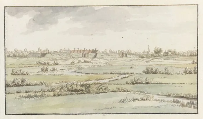 Framed Print : View of the Fortress of Saint-Michiel, near s-Hertogenbosch, 1672. Creator: Josua de Grave Framed Print : View of the Fortress of Saint-Michiel, near s-Hertogenbosch, 1672. Creator: Josua de Grave