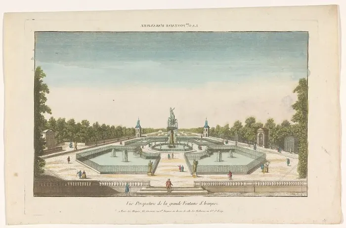 Framed Print : View of the fountain in a garden in Aranjuez, 1735-1805. Creator: Unknown Framed Print : View of the fountain in a garden in Aranjuez, 1735-1805. Creator: Unknown