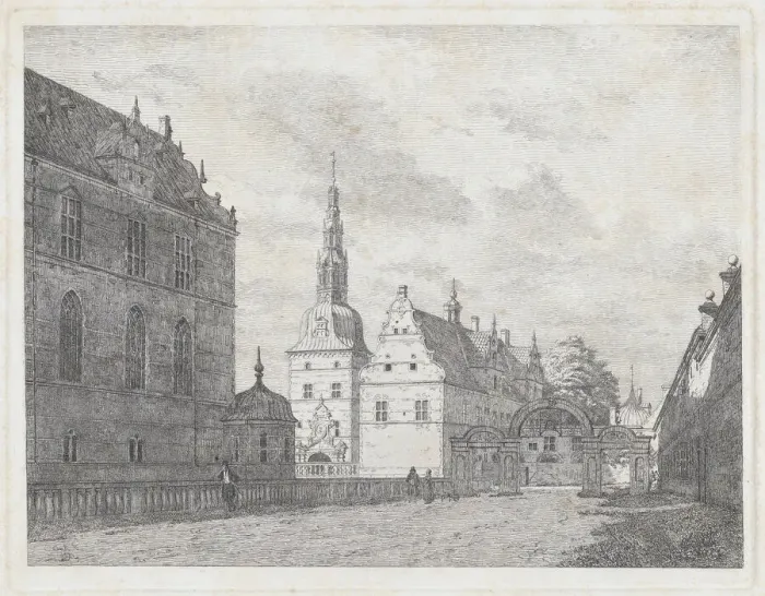Framed Print : View of Frederiksborg, Karussel Gate, 1836 Creator: Jorgen Pedersen Roed Framed Print : View of Frederiksborg, Karussel Gate, 1836 Creator: Jorgen Pedersen Roed