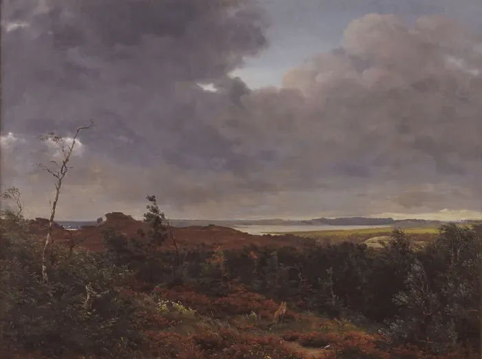 Framed Print : View of Frederiksværk from Tisvilde Wood, North Zealand, 1839. Creator: Peter Christian Thamsen Skovgaard Framed Print : View of Frederiksværk from Tisvilde Wood, North Zealand, 1839. Creator: Peter Christian Thamsen Skovgaard