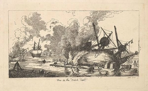 View on the French Coast, 1787. Creator: Thomas Rowlandson