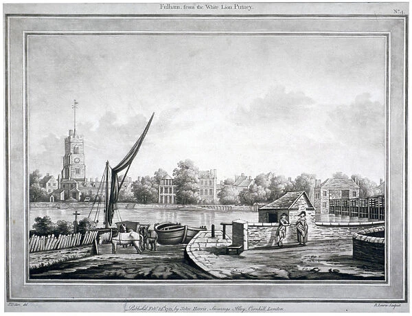 View of Fulham from the White Lion Inn, Putney, London, 1783. Artist: Robert Laurie