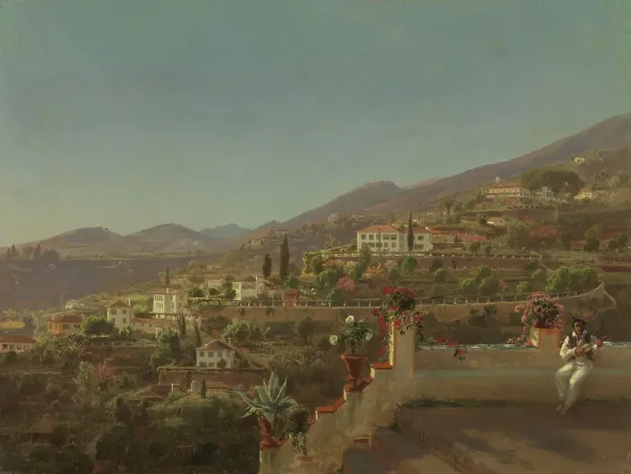 Framed Print : View of Funchal, Madeira, 1854. Creator: J. F. Eckersberg Framed Print : View of Funchal, Madeira, 1854. Creator: J. F. Eckersberg