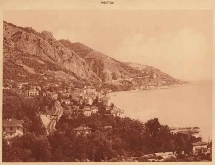 Framed Print : View of Garavan and the Italian Frontier, Menton, 1930. Creator: Unknown Framed Print : View of Garavan and the Italian Frontier, Menton, 1930. Creator: Unknown