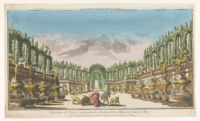 Framed Print : View of the garden of Circe, 1735-1805. Creator: Unknown Framed Print : View of the garden of Circe, 1735-1805. Creator: Unknown