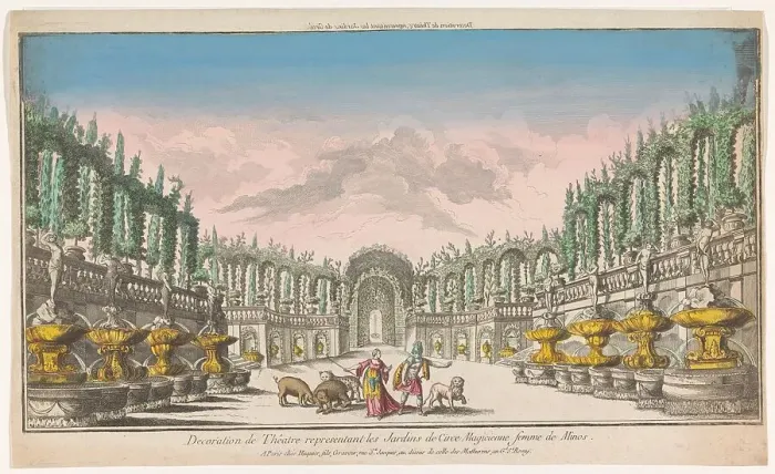 Framed Print : View of the garden of Circe, 1735-1805. Creator: Unknown Framed Print : View of the garden of Circe, 1735-1805. Creator: Unknown