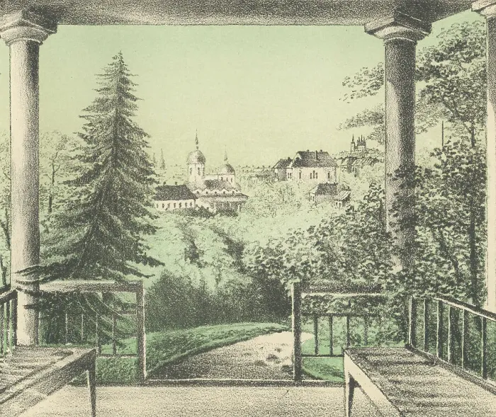 Framed Print : View of the Garden at the Summer House of V.I. Astashev, 1871. Creators: M Kolosov, J Rogulin Framed Print : View of the Garden at the Summer House of V.I. Astashev, 1871. Creators: M Kolosov, J Rogulin