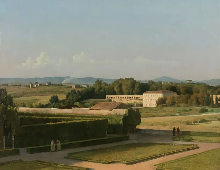 Framed Print : View of the Gardens of Villa Medici, 1811-1816. Creator: Michel Martin Drolling Framed Print : View of the Gardens of Villa Medici, 1811-1816. Creator: Michel Martin Drolling