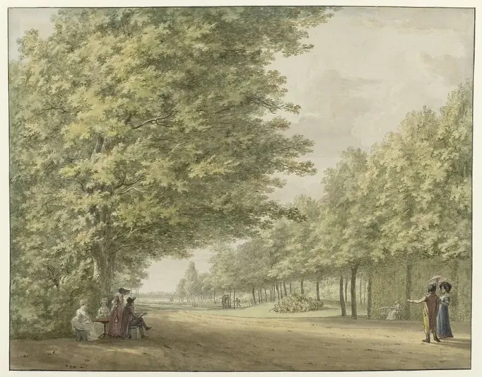 Framed Print : View of the gardens of the Zandbergen country estate, 1754-1820. Creator: Hermanus Numan Framed Print : View of the gardens of the Zandbergen country estate, 1754-1820. Creator: Hermanus Numan