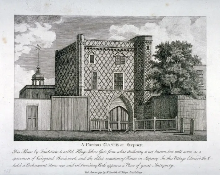 Framed Print : View of a gateway in Stepney, London, 1791 Framed Print : View of a gateway in Stepney, London, 1791