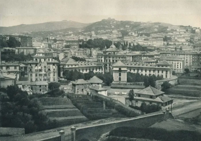Framed Print : View of Genoa, Italy, 1927. Artist: Eugen Poppel Framed Print : View of Genoa, Italy, 1927. Artist: Eugen Poppel