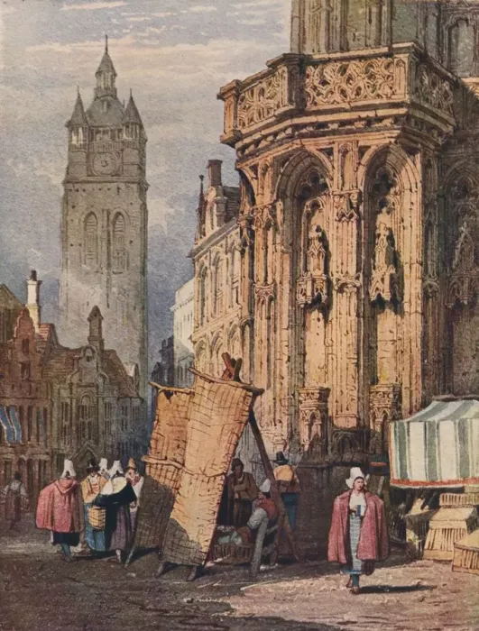 Framed Print : View in Ghent, c1820 (1915). Artist: Samuel Prout Framed Print : View in Ghent, c1820 (1915). Artist: Samuel Prout