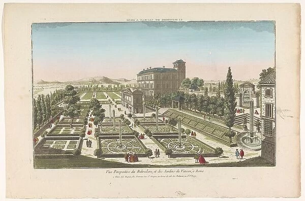 View of the Giardini Vaticani in Vatican City, 1735-1805. Creator: Unknown