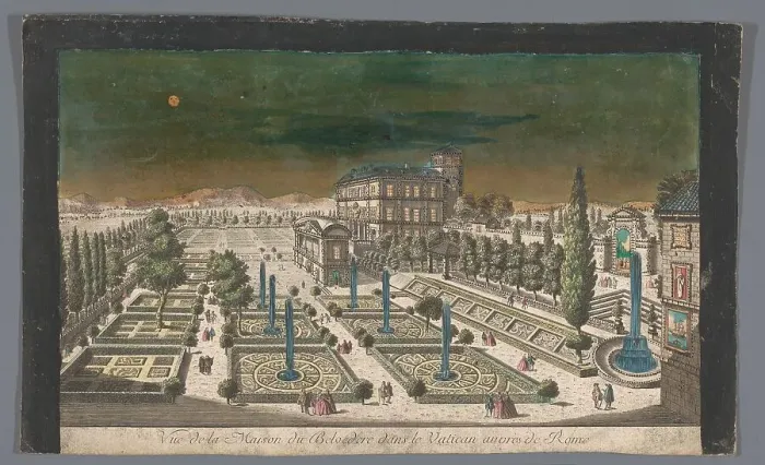 Framed Print : View of the Giardini Vaticani in Vatican City, 1700-1799. Creator: Anon Framed Print : View of the Giardini Vaticani in Vatican City, 1700-1799. Creator: Anon