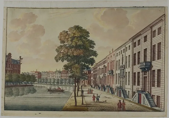 Framed Print : View of the Golden Bend on the Herengracht Canal, Amsterdam, c. 1694. Creator: Jan van Call Framed Print : View of the Golden Bend on the Herengracht Canal, Amsterdam, c. 1694. Creator: Jan van Call
