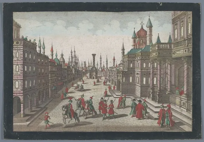 Framed Print : View of goods storage at Wroclaw, 1742-1801. Creator: Anon Framed Print : View of goods storage at Wroclaw, 1742-1801. Creator: Anon