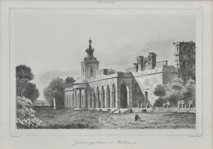 Framed Print : View of the Gothic Gallery in the Wilanow Palace, 1840. Artist: Lemaître, Augustin Francois (1792-1870) Framed Print : View of the Gothic Gallery in the Wilanow Palace, 1840. Artist: Lemaître, Augustin Francois (1792-1870)