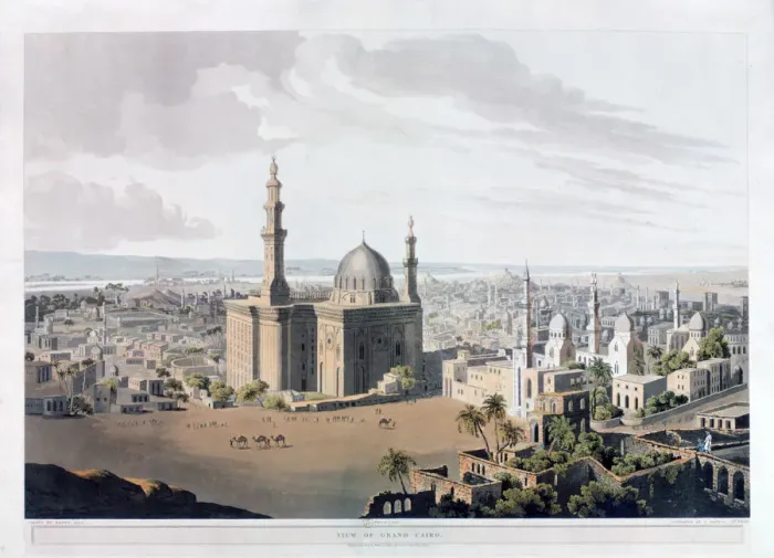 Framed Print : View of Grand Cairo, Egypt, 1809. Artist: Daniel Havell Framed Print : View of Grand Cairo, Egypt, 1809. Artist: Daniel Havell