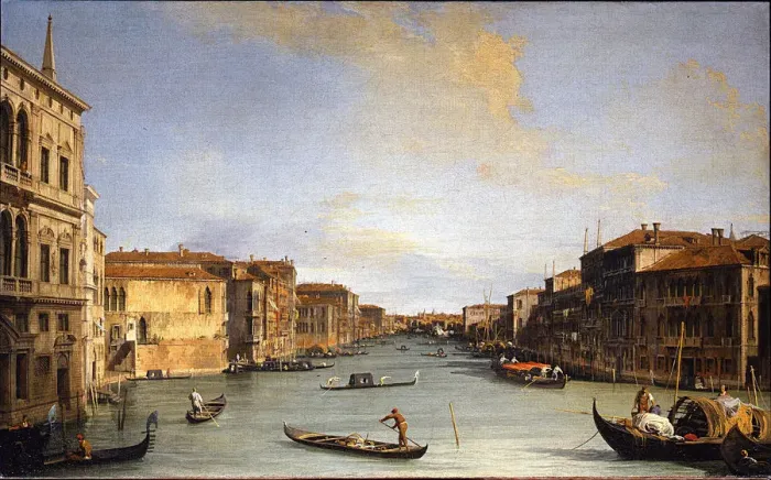 Framed Print : View of the Grand Canal, 1726-1728. Artist: Canaletto (1697-1768) Framed Print : View of the Grand Canal, 1726-1728. Artist: Canaletto (1697-1768)