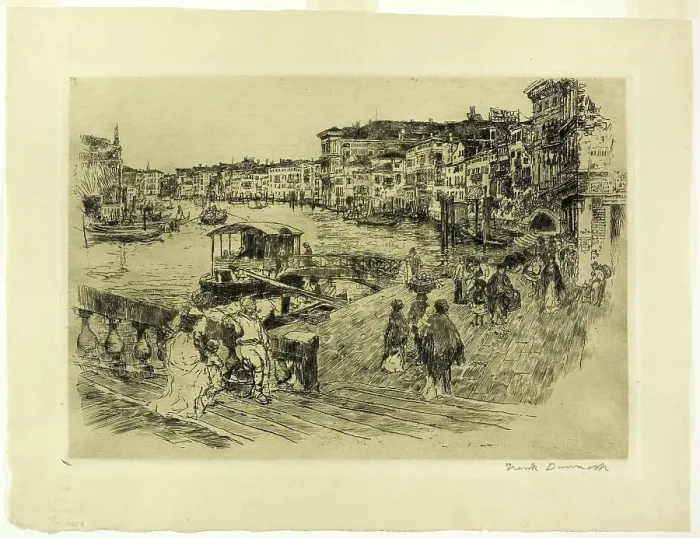 Framed Print : View of the Grand Canal, 1883. Creator: Frank Duveneck Framed Print : View of the Grand Canal, 1883. Creator: Frank Duveneck