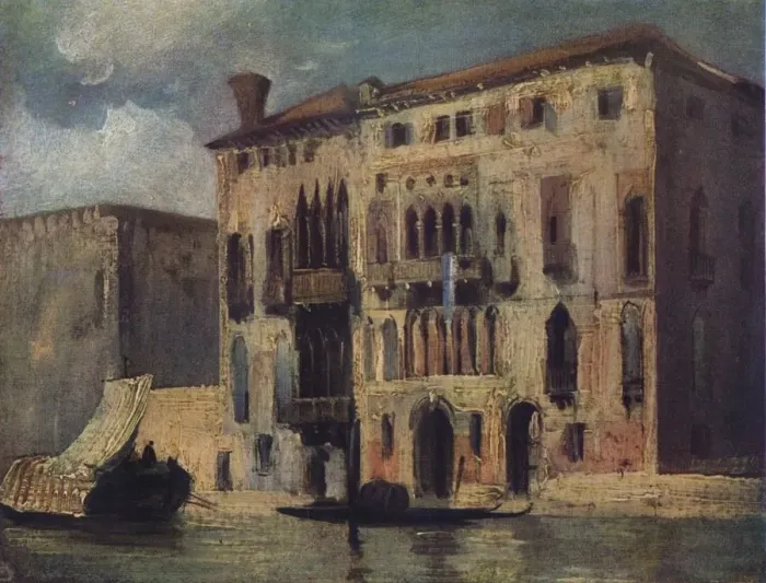 Framed Print : View on the Grand Canal, 19th century. Artist: Richard Parkes Bonington Framed Print : View on the Grand Canal, 19th century. Artist: Richard Parkes Bonington