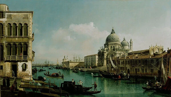 View of the Grand Canal and the Punta della Dogana, ca 1743. Artist: Bellotto, Bernardo (1720-1780)