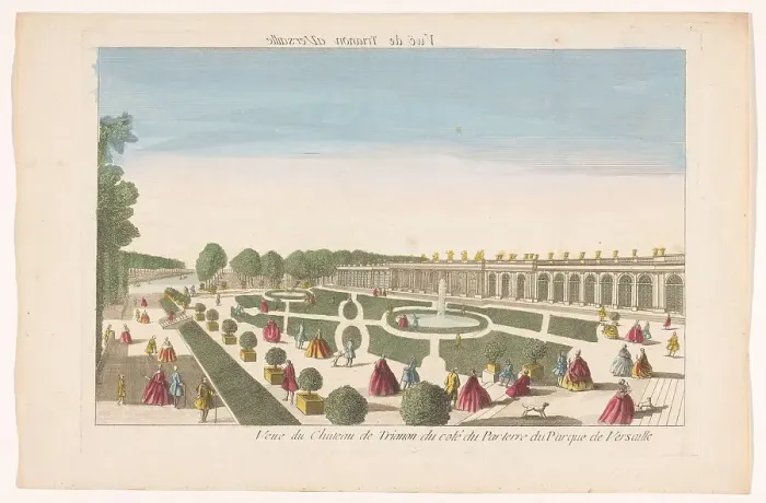 Framed Print : View of the Grand Trianon in the Garden of Versailles, 1700-1799. Creator: Unknown Framed Print : View of the Grand Trianon in the Garden of Versailles, 1700-1799. Creator: Unknown