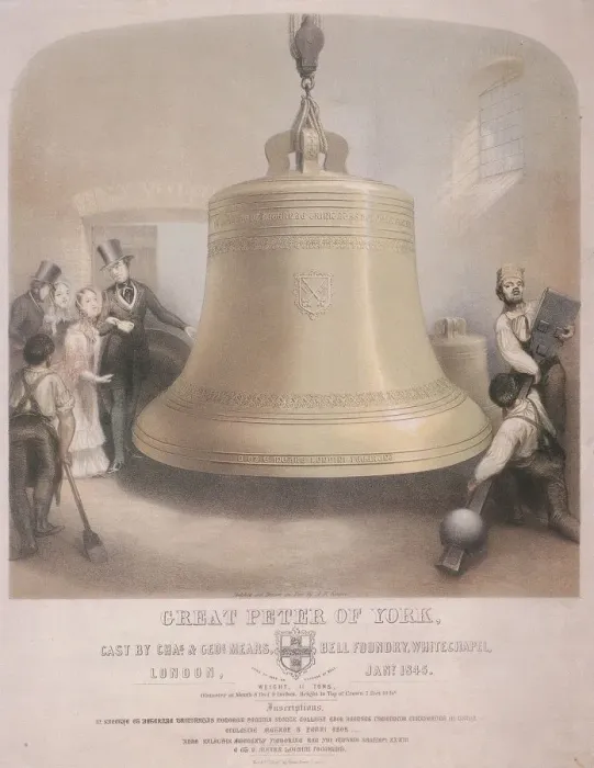 Framed Print : View of the Great Peter of York bell, 1845. Artist: AR Grieve Framed Print : View of the Great Peter of York bell, 1845. Artist: AR Grieve