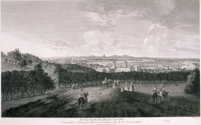 Framed Print : View from Greenwich Park, London, c1774. Artist: I Wood Framed Print : View from Greenwich Park, London, c1774. Artist: I Wood