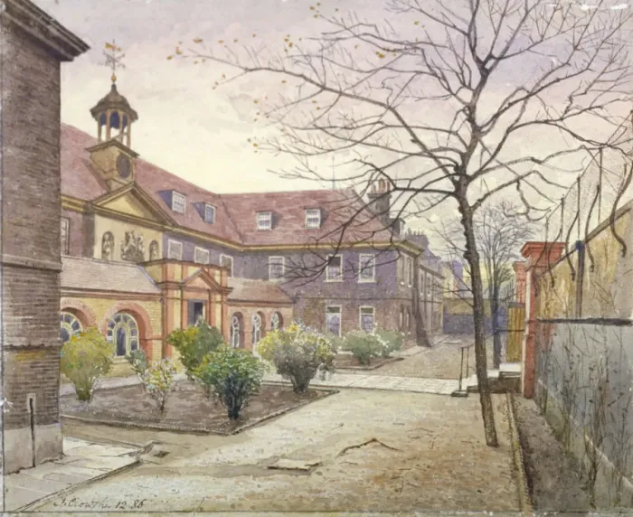 Framed Print : View of Grey Coat Hospital, Greycoat Place, Westminster, London, 1886 Framed Print : View of Grey Coat Hospital, Greycoat Place, Westminster, London, 1886