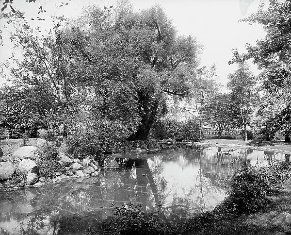View in grounds of J.H. Wade [Park], Euclid Ave. Cleveland, ca 1900. Creator: William H. Jackson