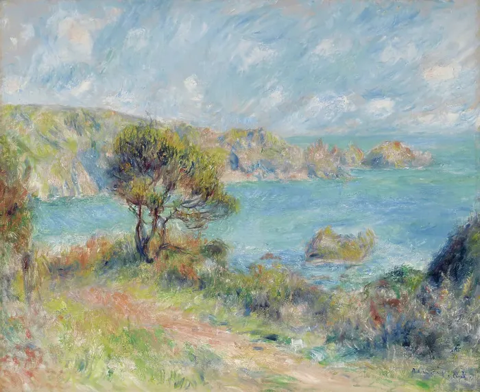 Framed Print : View At Guernsey, 1883. Creator: Pierre-Auguste Renoir Framed Print : View At Guernsey, 1883. Creator: Pierre-Auguste Renoir