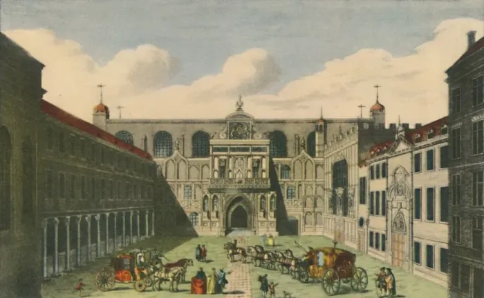 Framed Print : A View of the Guildhall of the City of London, c1750s, (early 19th century), (1948) Framed Print : A View of the Guildhall of the City of London, c1750s, (early 19th century), (1948)